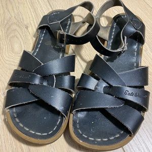 Salt Water Black Sandals